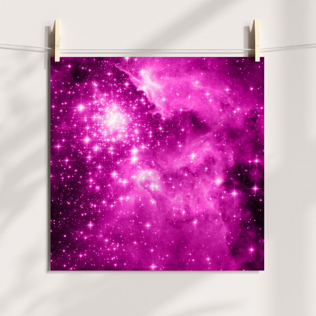 Rosa Sterne Poster (Pink Stars Tinted Celestial Photo)