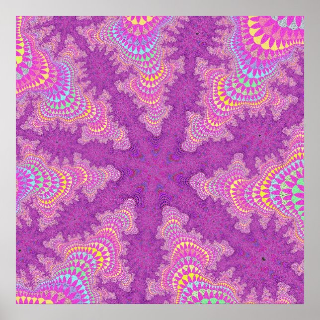 Rosa Sternexplosion Poster (Vorne)