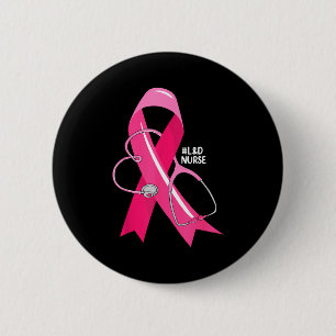 Rosa Stethoskop Krankenschwester Brustkrebs Grafik Button