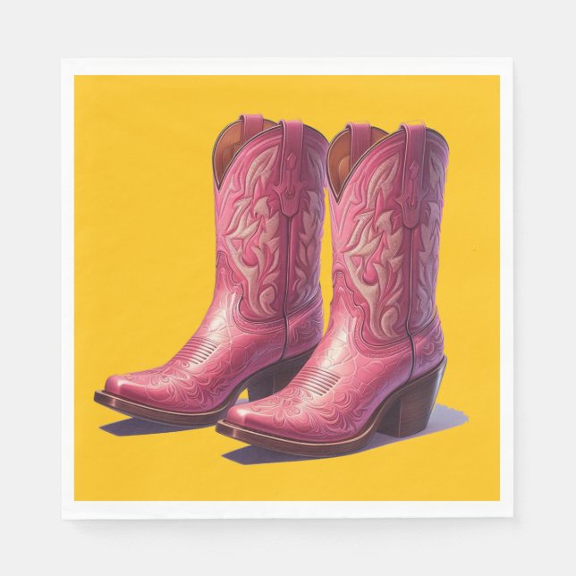 Rosa Stiefel Servietten! Serviette (Vorderseite)