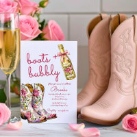 Rosa Stiefel und Brautparty mit Bubbly