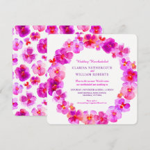 Rosa Stiefmütterchen Aquarell Blume Hochzeit neu g