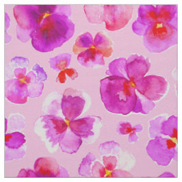 Rosa Stiefmütterchen Aquarell Blume Stoff