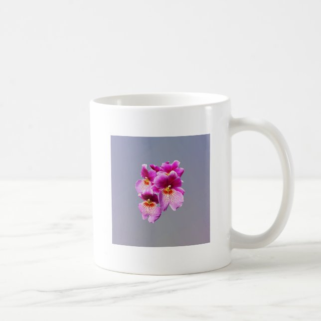 Rosa Stiefmütterchen-Orchideen Kaffeetasse (Rechts)