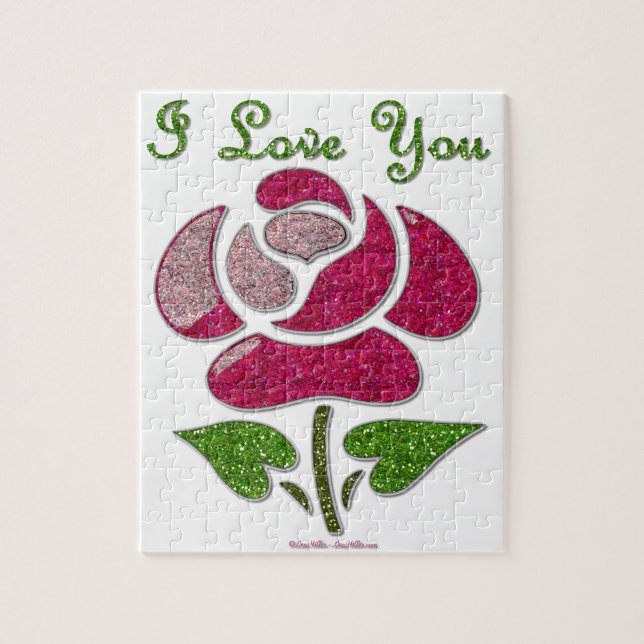 Rosa Stift Rose I Liebe Sie (Vertikal)