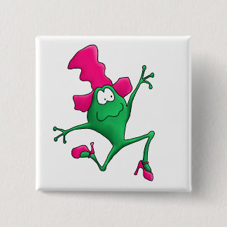 Rosa Stilletto glücklicher Frosch Button