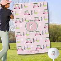 Rosa Stilvolle Golf Design Individuelle Name Monog