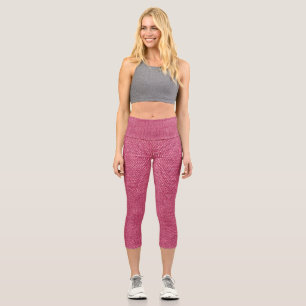 Rosa Stoffdesign auf Capris