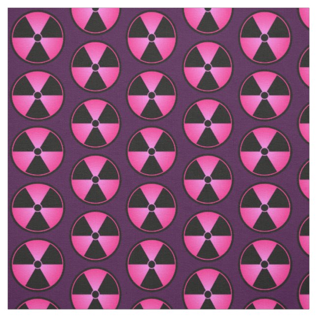 rosa Strahlungssymbol Stoff (Muster)