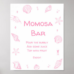Rosa Strand Baby Shower Momosa Bar Poster