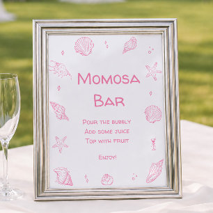 Rosa Strand Baby Shower Momosa Bar Poster