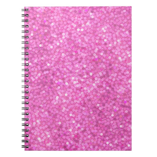 Rosa Strass-Bling Notizblock (Vorderseite)