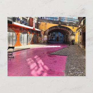 Rosa Straße, Lissabon, Portugal Postkarte
