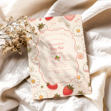 Rosa Strawberry Berry Erster Geburtstag