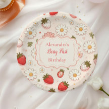 Rosa Strawberry Berry Erster Geburtstag