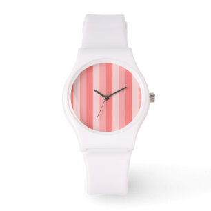 Rosa Streifen Armbanduhr