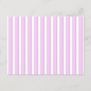 Rosa Streifen auf Weiß Postkarte
