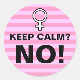 Rosa Streifen Behaltend ruhige Nr. Runder Aufkleber