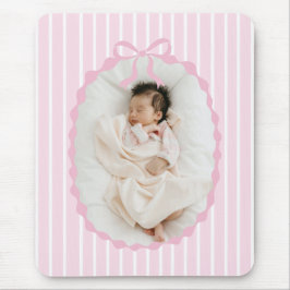 Rosa Streifen-Bogenrahmen Individuelle Foto-Mauspa Mousepad