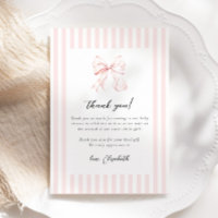 Rosa Streifen Bow Babydusche