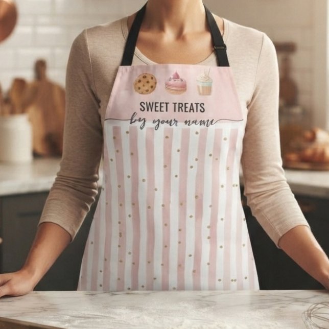 Rosa Streifen Custom Bakery Schürze (Von Creator hochgeladen)