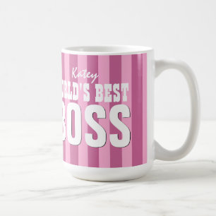 Rosa-Streifen der CHEF der Welt beste für ihr V11B Kaffeetasse