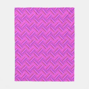 Rosa Streifen diagonales Webmuster Fleecedecke