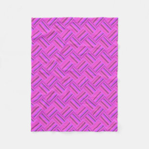 Rosa Streifen diagonales Webmuster Fleecedecke