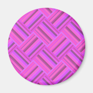 Rosa Streifen diagonales Webmuster Magnet