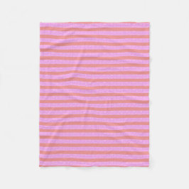 Rosa Streifen Fleece Blanket