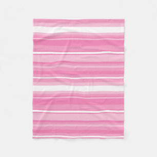 Rosa Streifen Fleecedecke