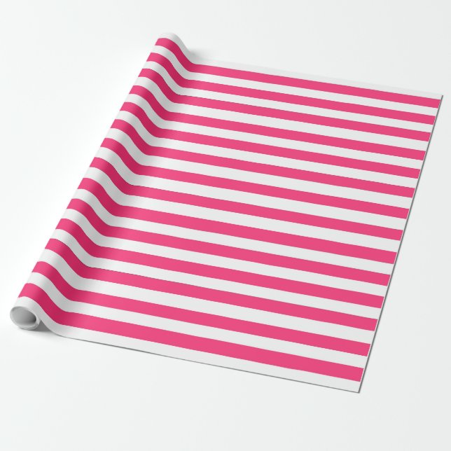 Rosa Streifen Geschenkpapier (Ungerollt)