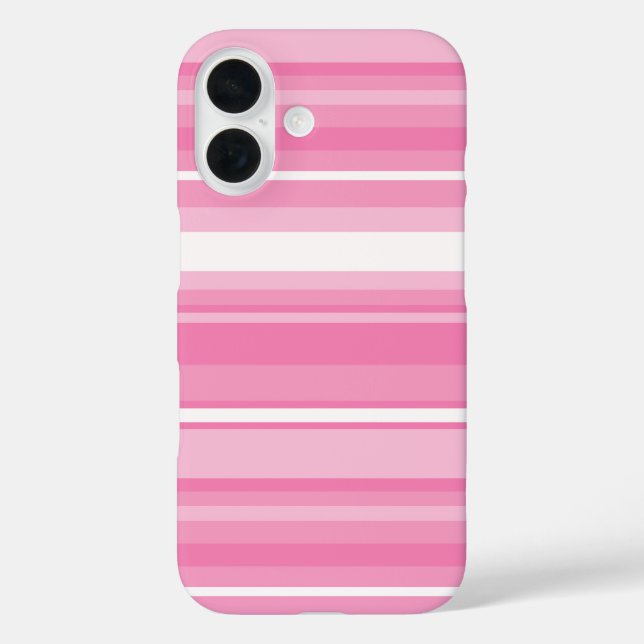 Rosa Streifen iPhone 16 Hülle (Rückseite)