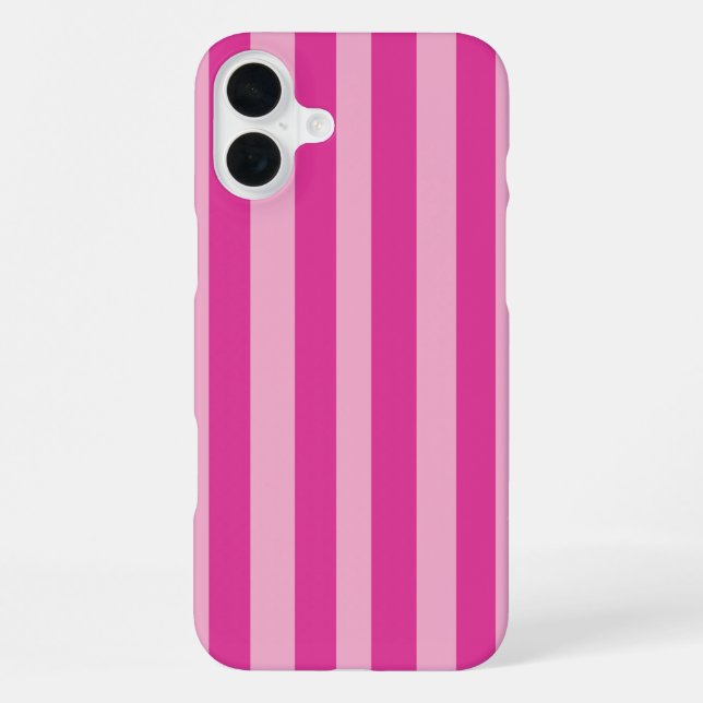 Rosa Streifen  iPhone 16 Plus Hülle (Rückseite)