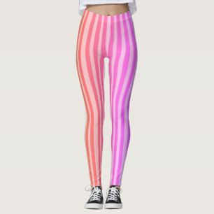Rosa Streifen Klassische Leggings