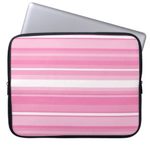 Rosa Streifen Laptopschutzhülle