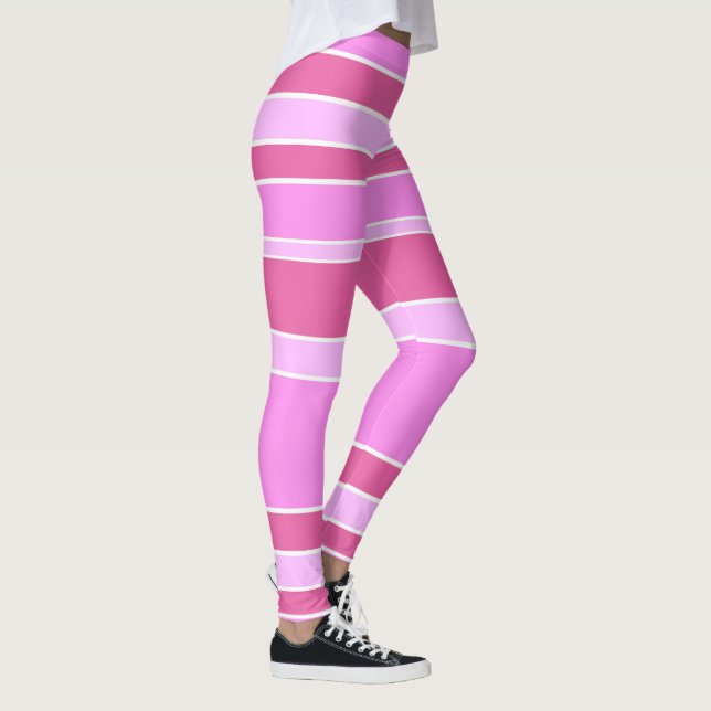 Rosa Streifen Leggings (Rechts)