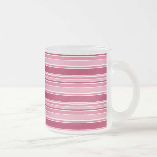 Rosa Streifen Mattglastasse (Rechts)