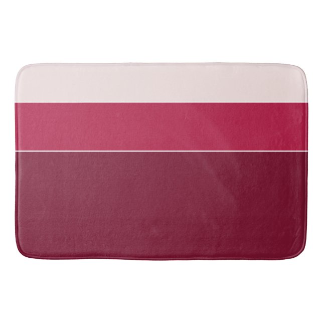 Rosa Streifen modern Badematte (Vorderseite)