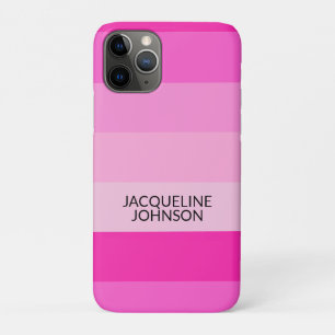 Rosa Streifen Moderne und feminine Monogrammbezeic Case-Mate iPhone Hülle