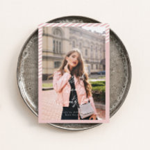 Rosa Streifen Modernes Minimalistisches Foto Absch