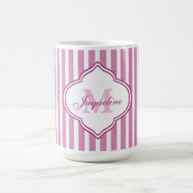 Rosa Streifen-Monogramm