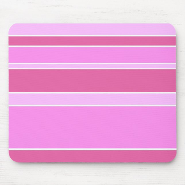 Rosa Streifen Mousepad (Vorne)