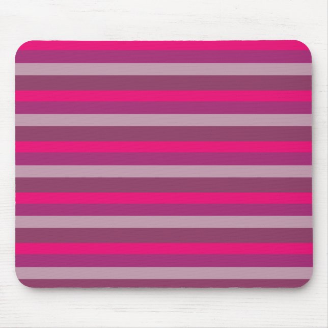 Rosa Streifen Mousepad (Vorne)