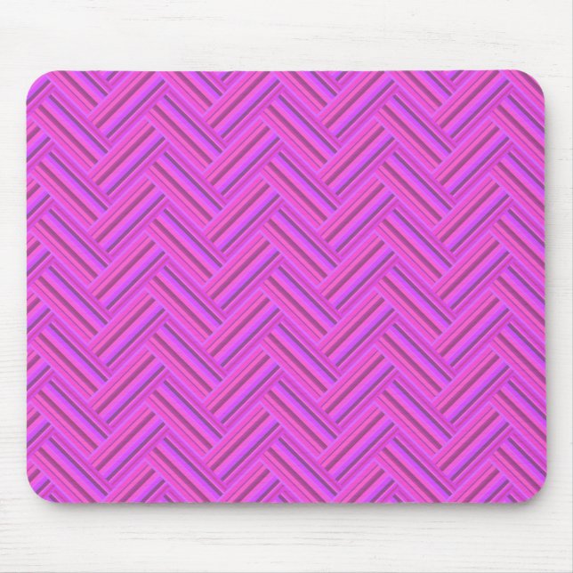 Rosa Streifen Mousepad (Vorne)
