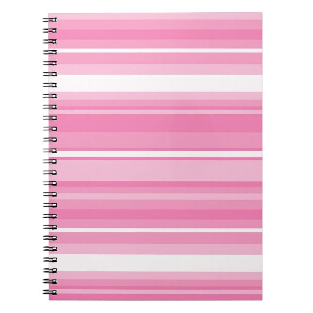 Rosa Streifen Notizblock (Vorderseite)