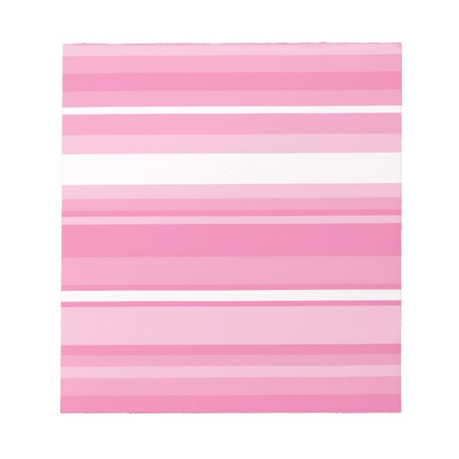 Rosa Streifen Notizblock (Vorderseite)