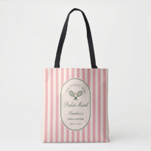 Rosa Streifen Perfekte Übereinstimmung Tennis Brau Tasche