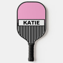 Rosa Streifen Pickleball Schläger