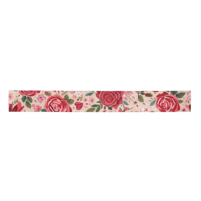 Rosa Streifen Satinband (Vorderseite)